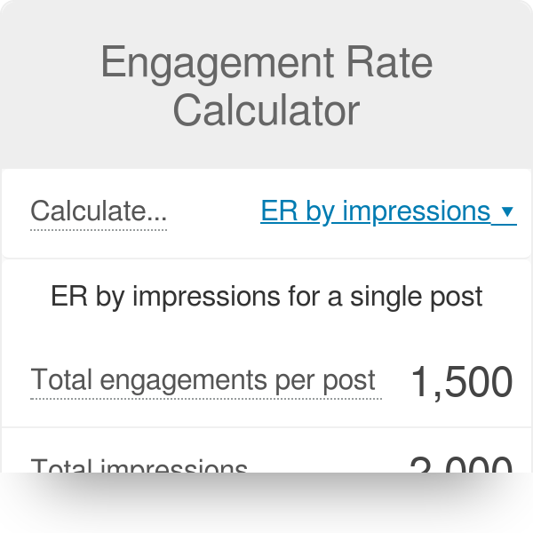 Engagement Rate Calculator