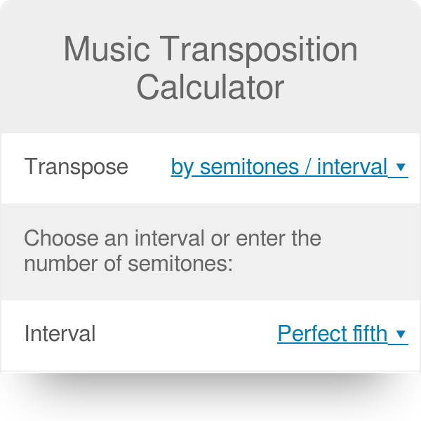 transposition calculator music