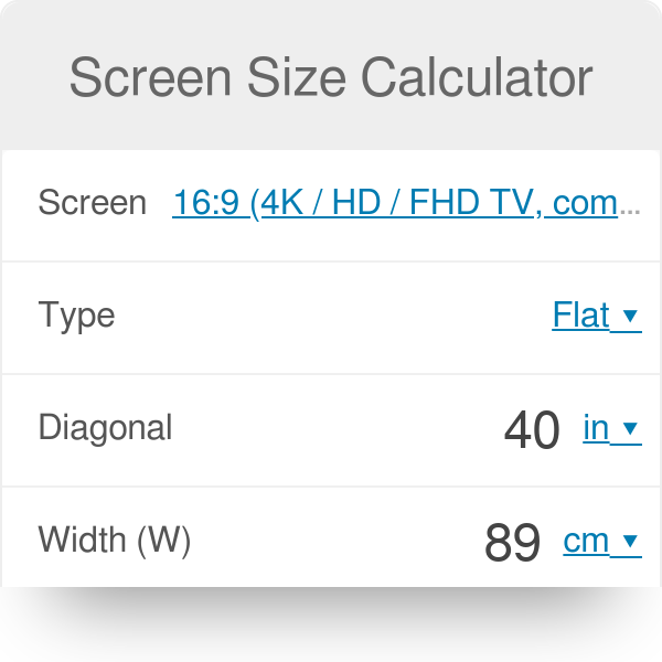 Screen Size Calculator Omni