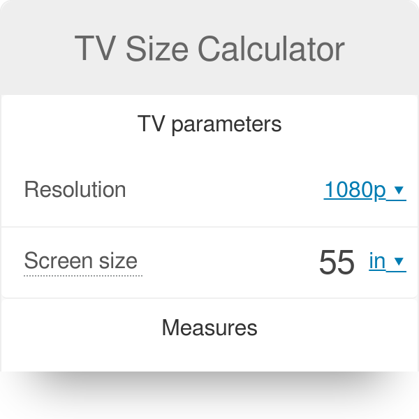 Tv Screen Size Viewing Distance Chart