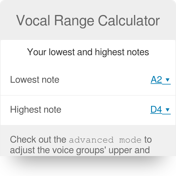 Vocal Range Calculator Find My Voice Type