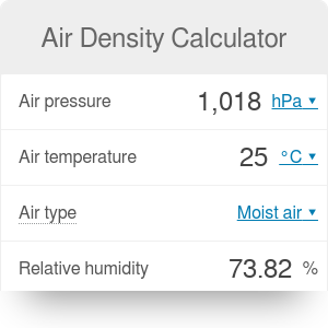 density air physics calculator