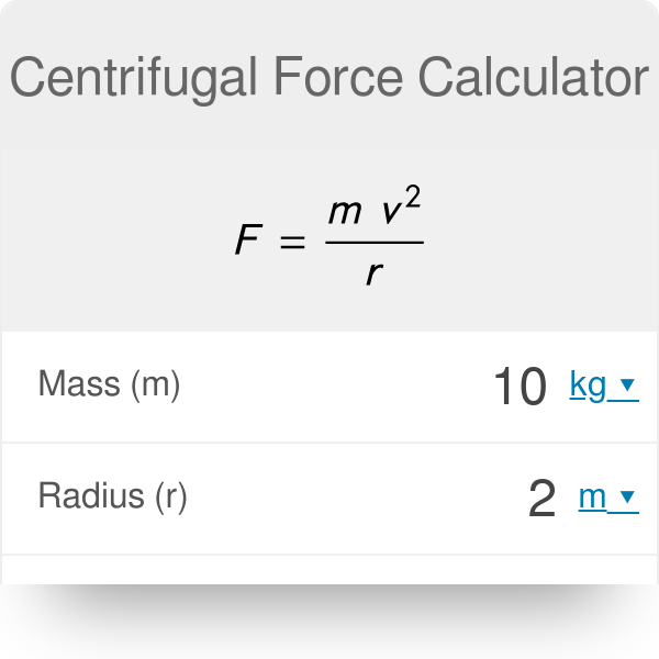 Centrifugal Force Calculator