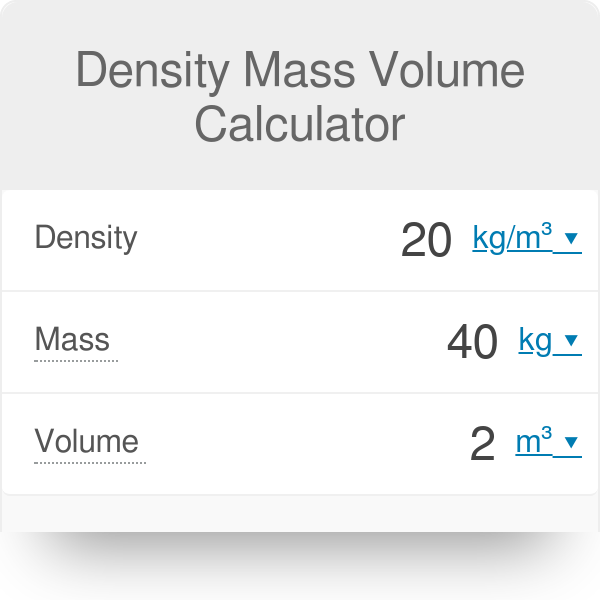 Breast volume calculated through mass and density