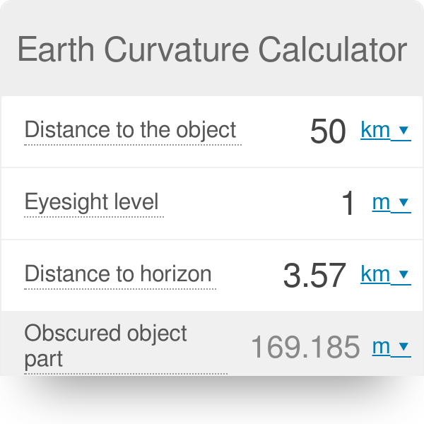 Earth Curvature Calculator