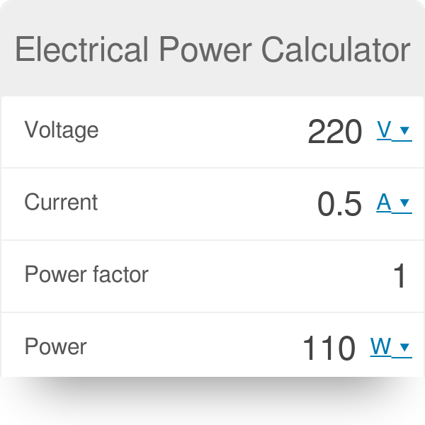 How To Calculate Power Consumption Of An Electric Motor