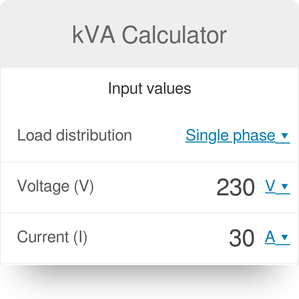 KVa To Amps Calculator How To Convert KVa To Amps 55 OFF