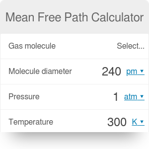 Mean Free Path Calculator