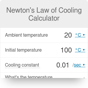 Newton's Law of Cooling Calculator - Omni