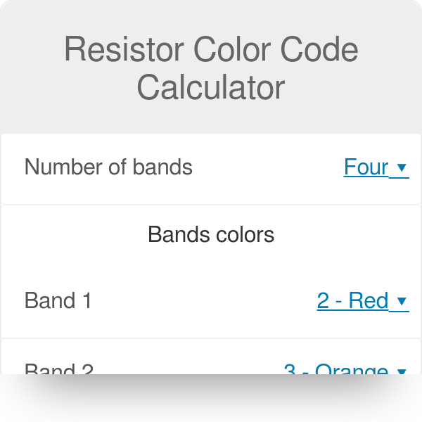 5 Band Resistor Color Code Calculator And Chart