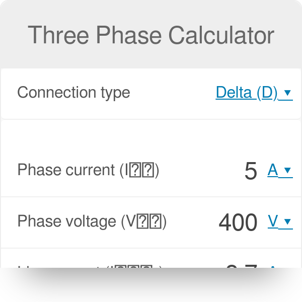 3 phase 2025 watt calculator