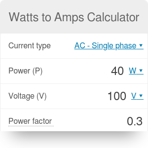 watts to unit calculator