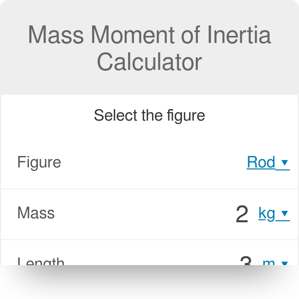 Mass moment of inertia conversion hotsell