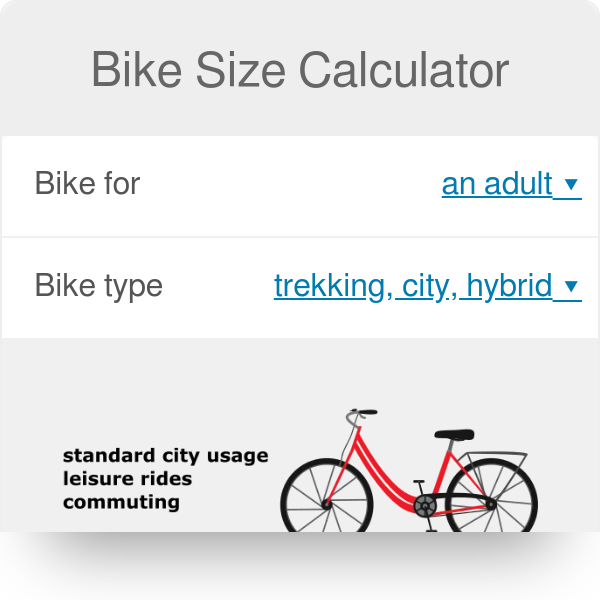 oficial Volar cometa Increíble Bike Size Calculator: Find Perfect Size for Road, Mountain or City Bikes