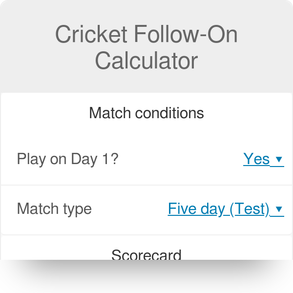 Cricket Follow-On Calculator | To Enforce or Not?