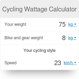 Bike Weight Chart