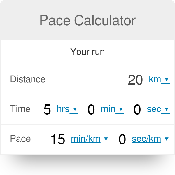 Pace Calculator