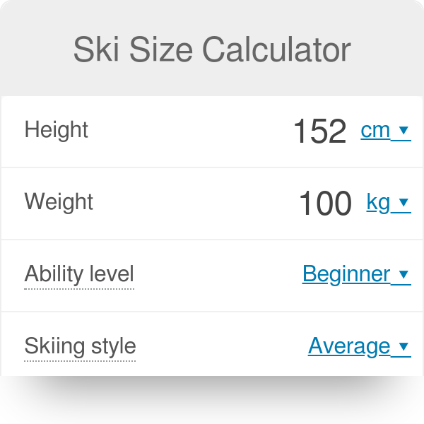 Ski Size Calculator