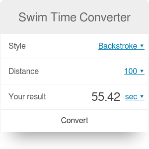 swim time converter meters to yards