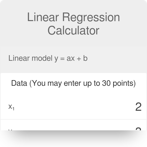 equation find linear regression calculator