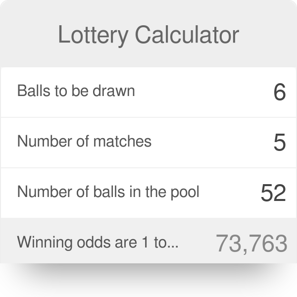 lotto probability calculator