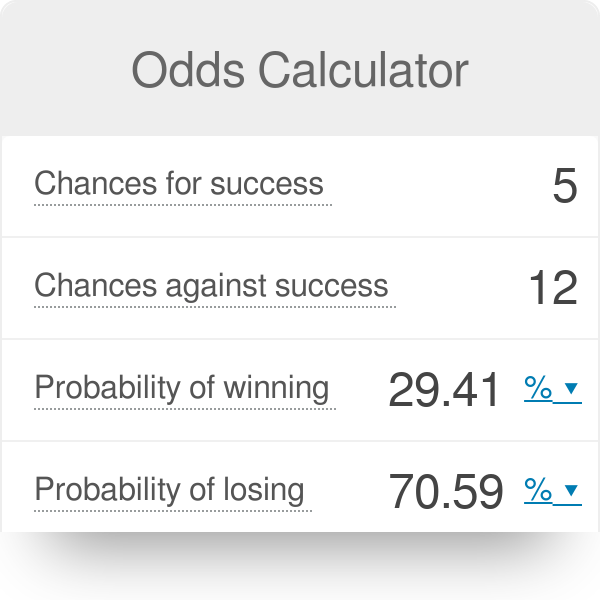 odds to percentage chart - Keski