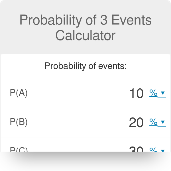 Probability Calculator 3 Events