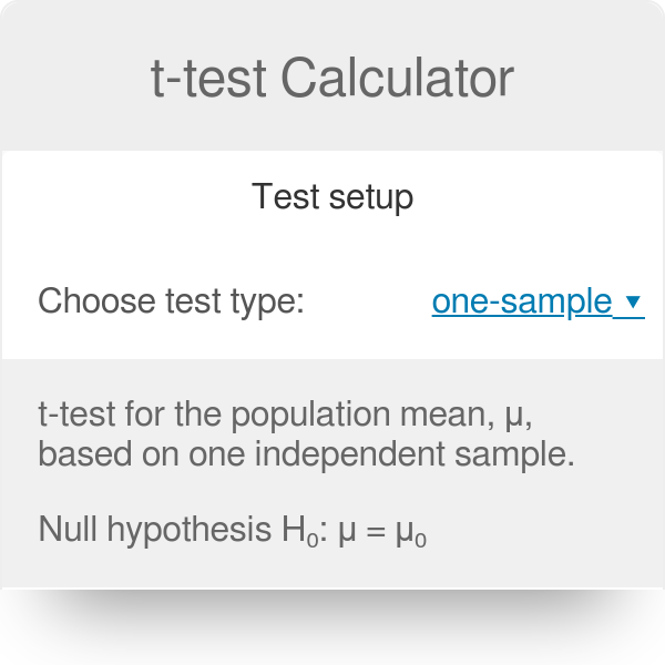 null hypothesis test calculator